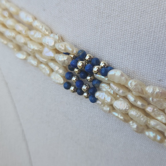 vintate pearl multi strand necklace - Picture 6 of 10